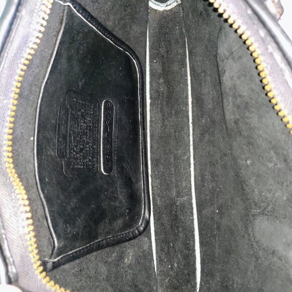 Vintage Coach Black Leather Slim Handle Clutch NYC - Picture 4 of 10
